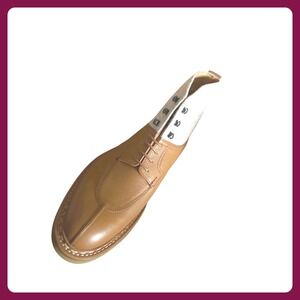 New‎ in Box Heschung 1934 Men's Tan Leather Derby style Lace Up Boots US 10.5